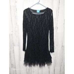 Cowgirl Hardware Dress Size Large Black Lacey